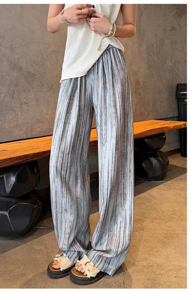 2025 Summer Tie - Dye Wide - Leg Pants Detail
