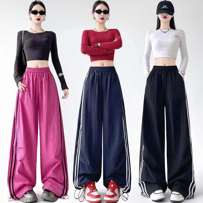 2025 Summer American Striped Cargo Pants for Women