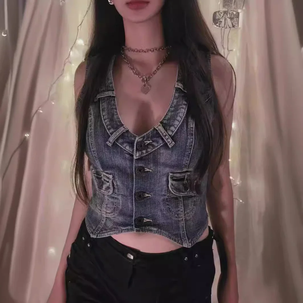 Retro Slim Denim Vest for Women (Amazon Hot)