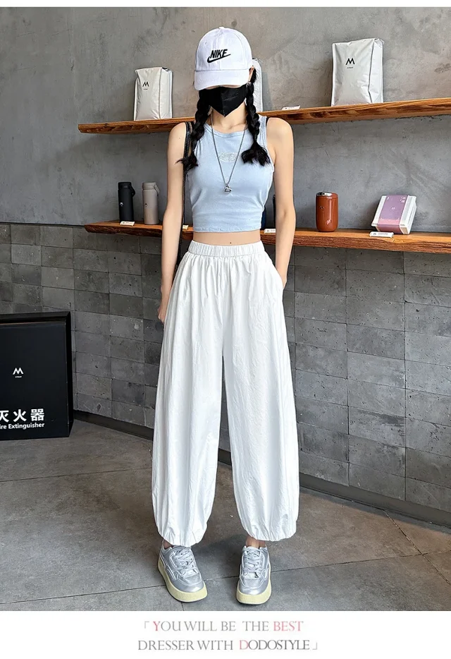 Korean Style Summer Balloon Pants for Women Detail