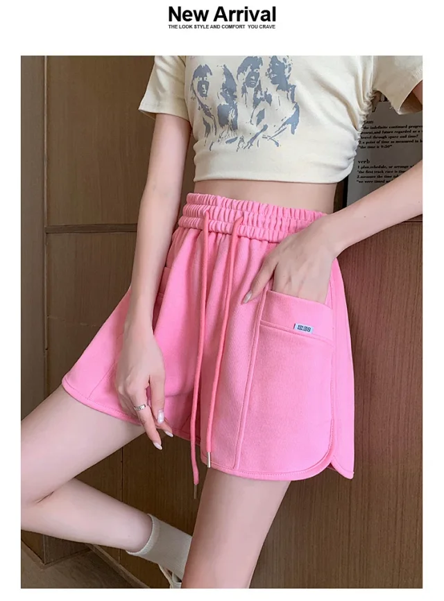 Pink Sport Shorts for Women Detail