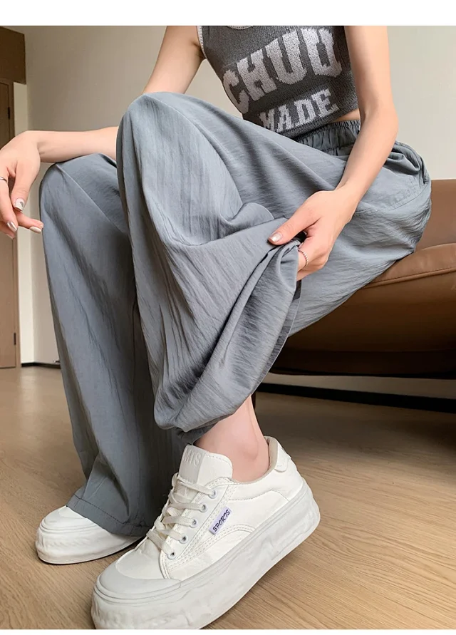 Ice Silk Wide-Leg Pants 2025 Detail