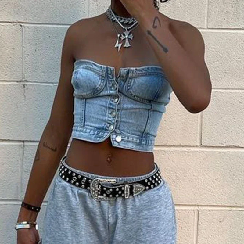 Sexy Slimming Denim Vest for Women