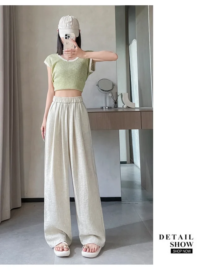 Women's 2025 Summer Linen-cotton Yamamoto Pants Detail