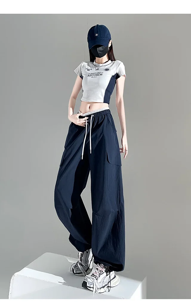 Women's 2025 Summer Thin High-waist Cargo Pants Detail