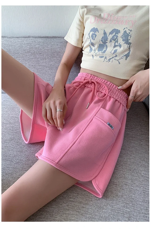 Pink Sport Shorts for Women Detail