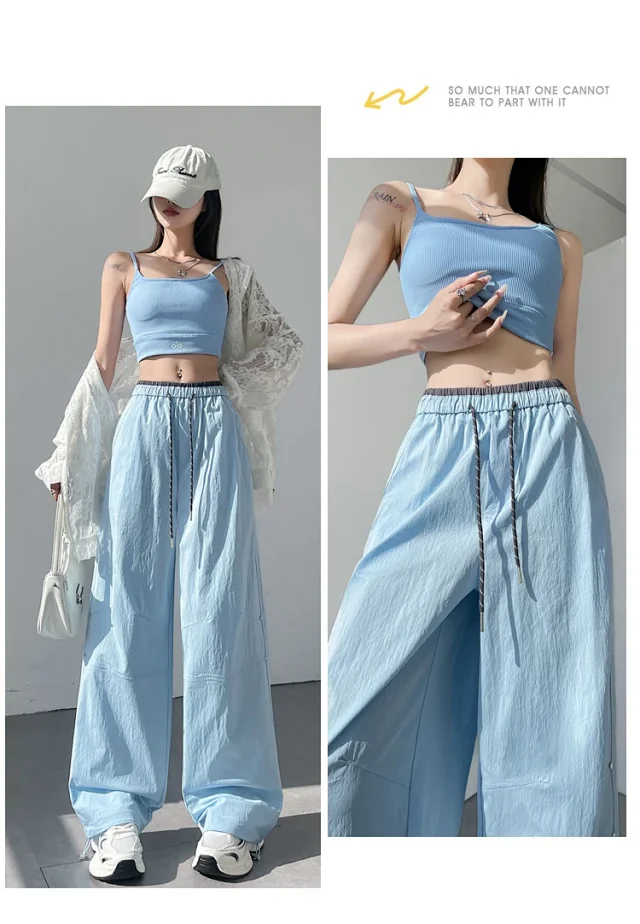 Colorful Dopamine Summer Cargo Pants for Women Detail