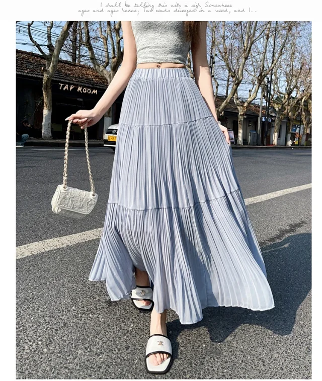 Purple Pleated Midi Skirt 2025 Spring/Summer Detail