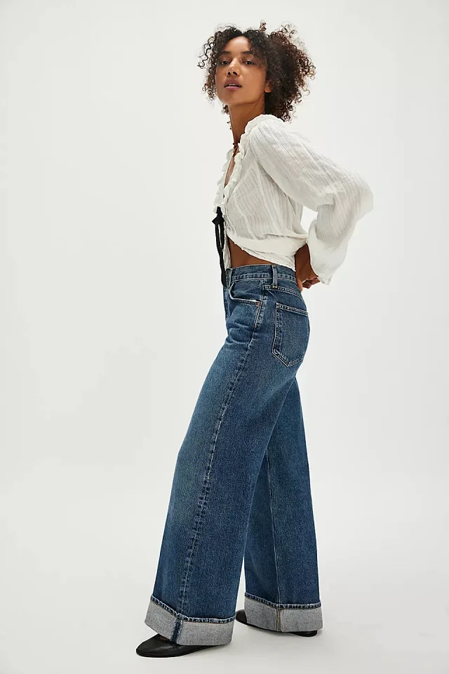 Retro High-waist Straight Jeans Detail