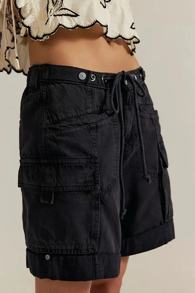 Women's Summer Loose Denim Shorts with Belt Detail