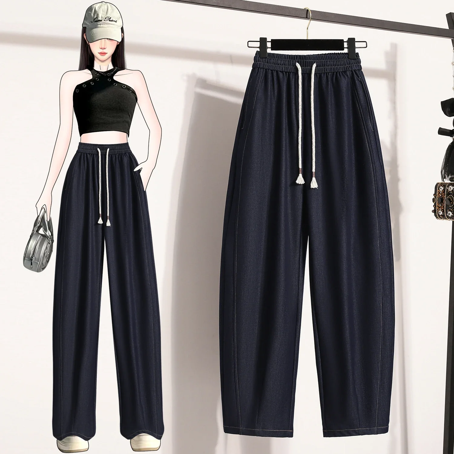 2025 Summer Thin Tencel Straight Pants
