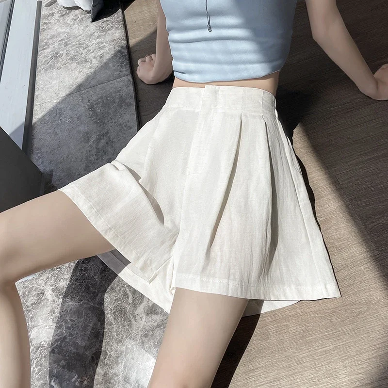 2025 Summer Women's Ice Silk Wide - leg A - line Pants