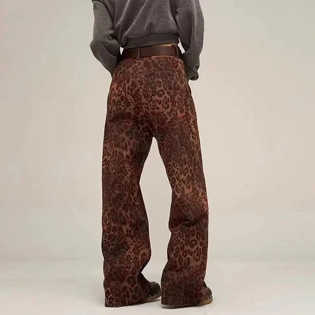 American Retro Leopard Jeans Detail