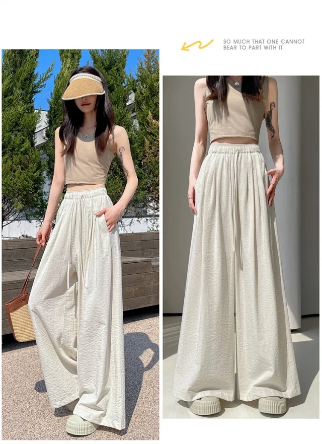 2025 Summer Ice Silk Yamamoto Pants for Women Detail