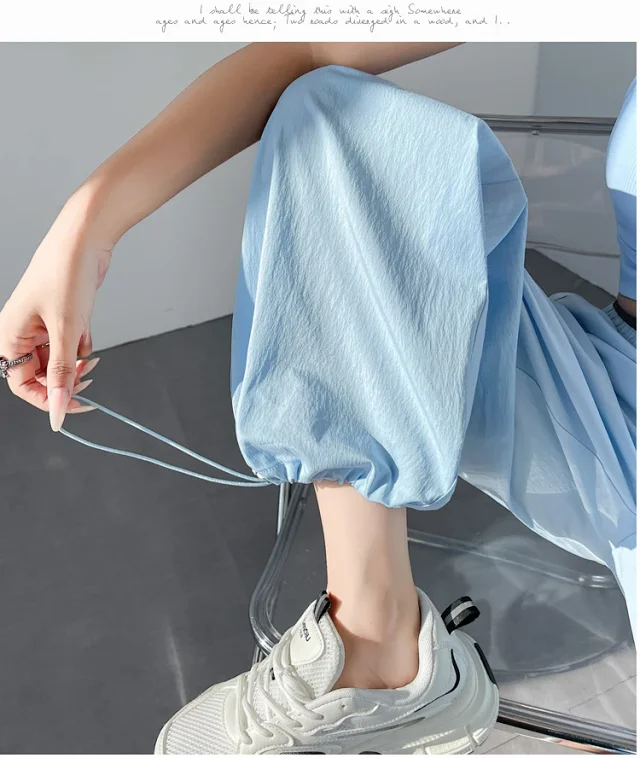 Colorful Dopamine Summer Cargo Pants for Women Detail
