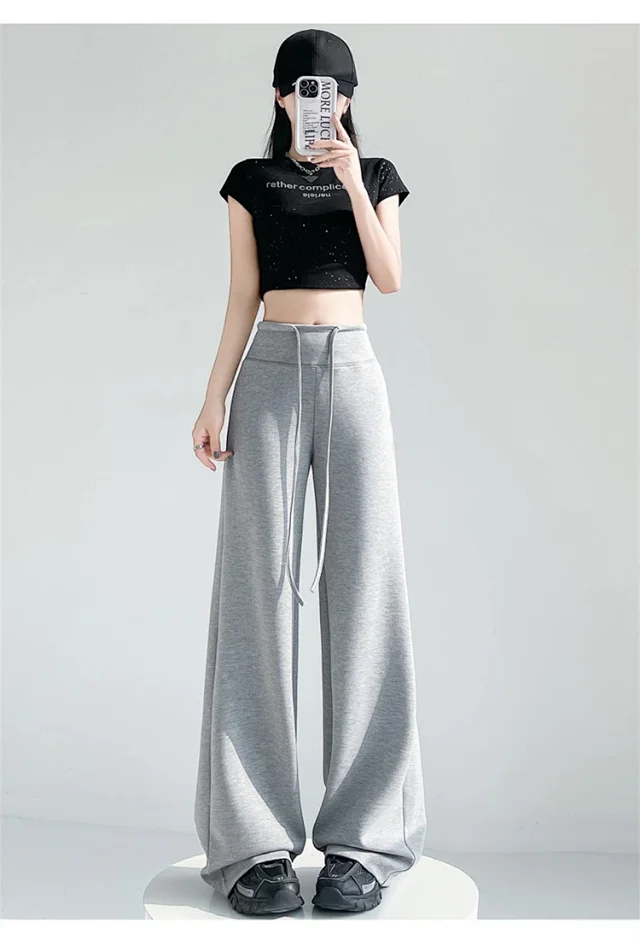 2025 Summer Thin High - Waist Straight Sport Pants Detail