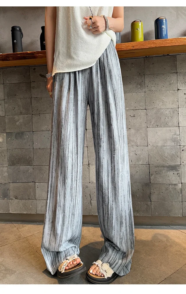2025 Summer Tie - Dye Wide - Leg Pants Detail