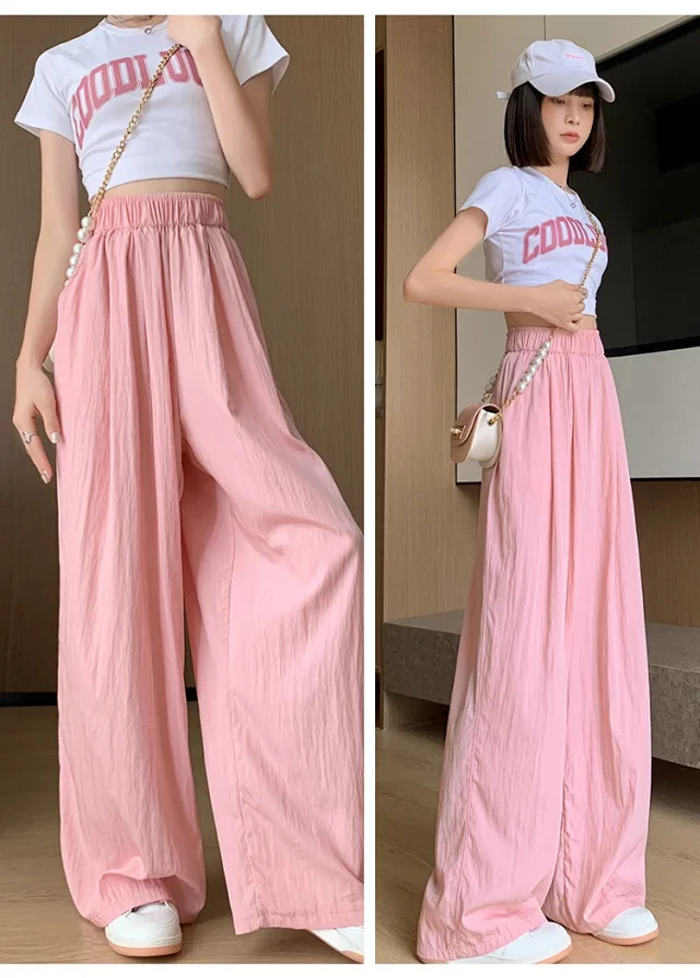 Ice Silk Wide-Leg Pants 2025 Detail