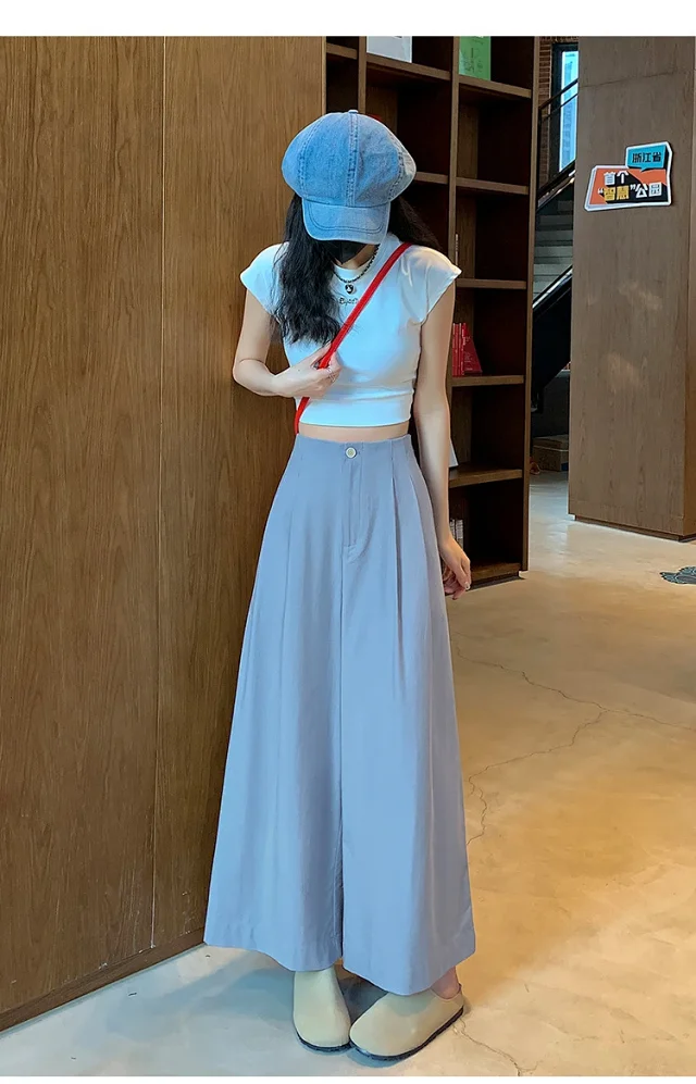 2025 Summer Tencel Wide - leg Pants for Women Detail
