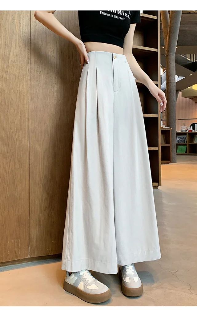 2025 Summer Tencel Wide - leg Pants for Women Detail