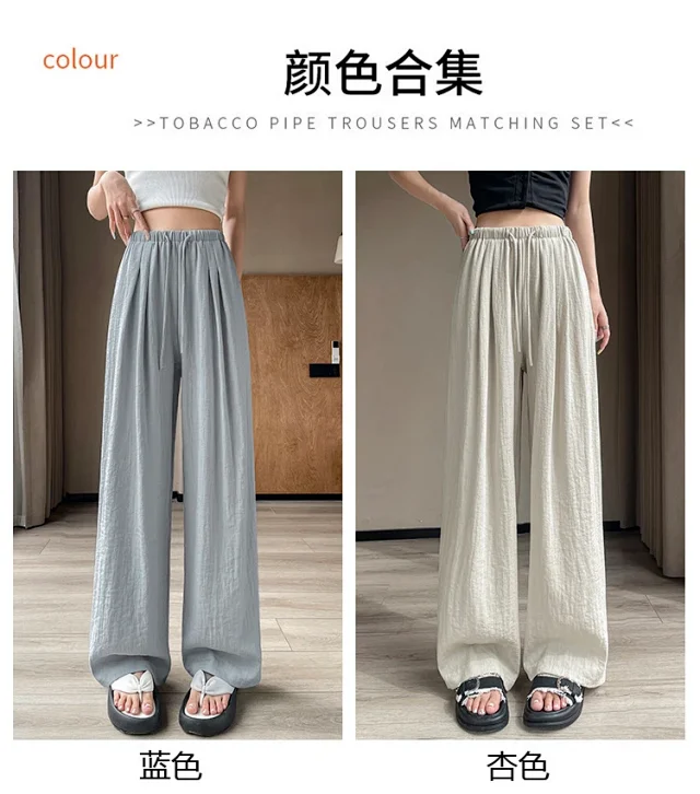 Women's Linen Wide-leg Pants Detail