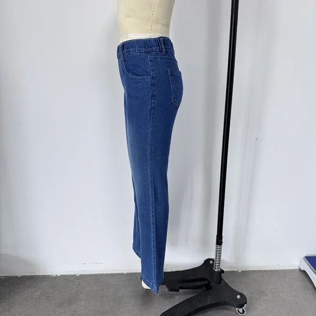 High-waisted Stretch Denim Pants for Women Detail