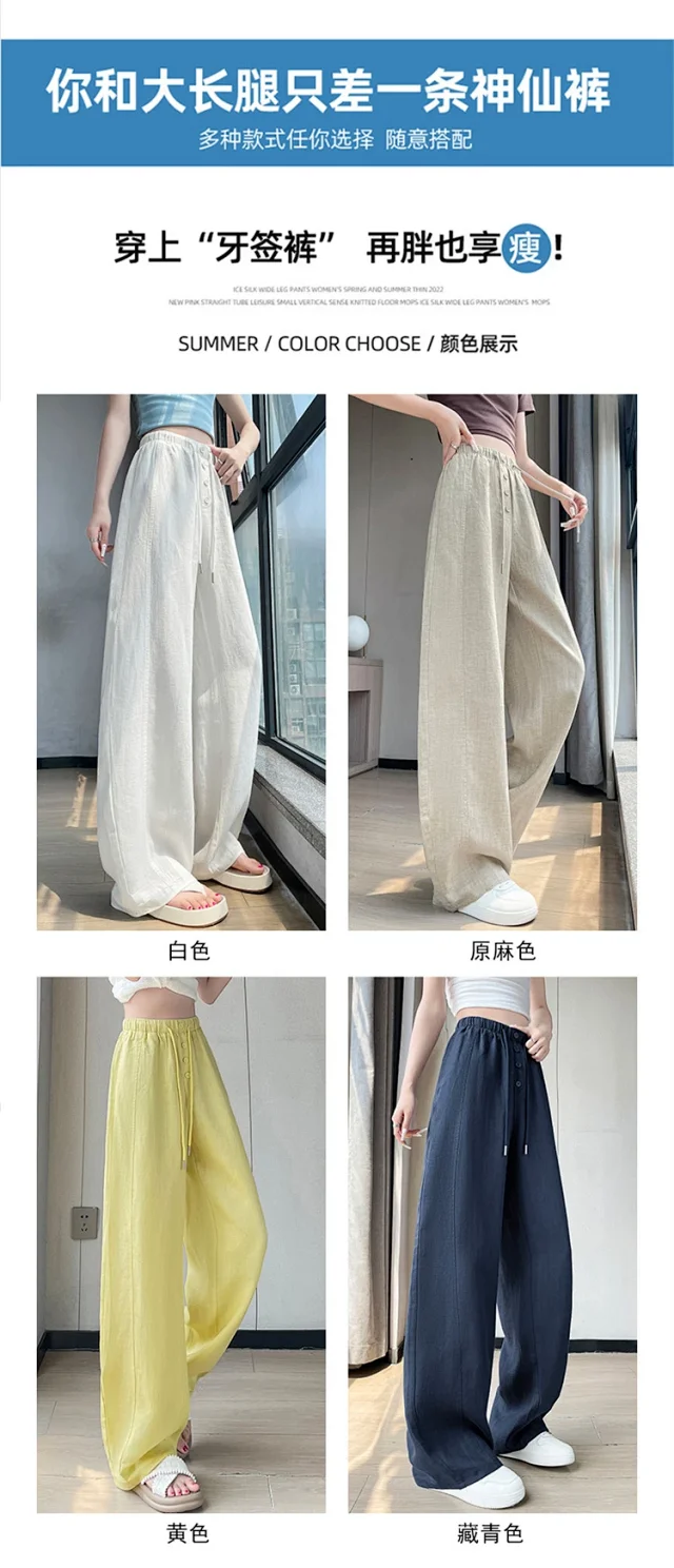 Lyocell Linen Wide - leg Pants Detail