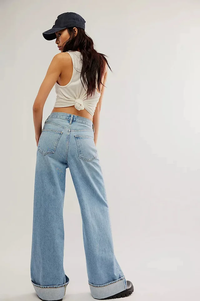 Retro High-waist Straight Jeans Detail
