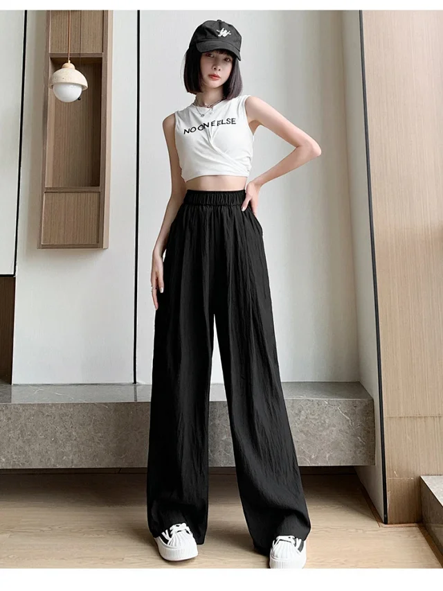 Ice Silk Wide-Leg Pants 2025 Detail