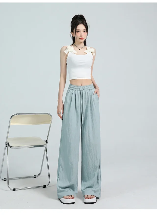 Lazy Style Ice Silk Sunscreen Yamamoto Pants Detail