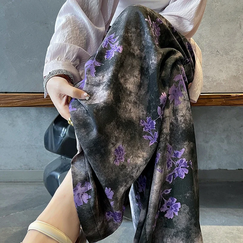 Women's Silk Wide-Leg Pants