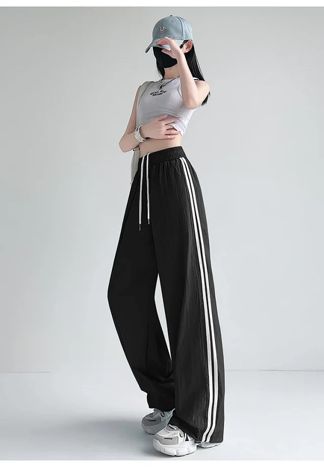 Women's Summer Ice Silk Quick-Dry Wide-Leg Pants Detail