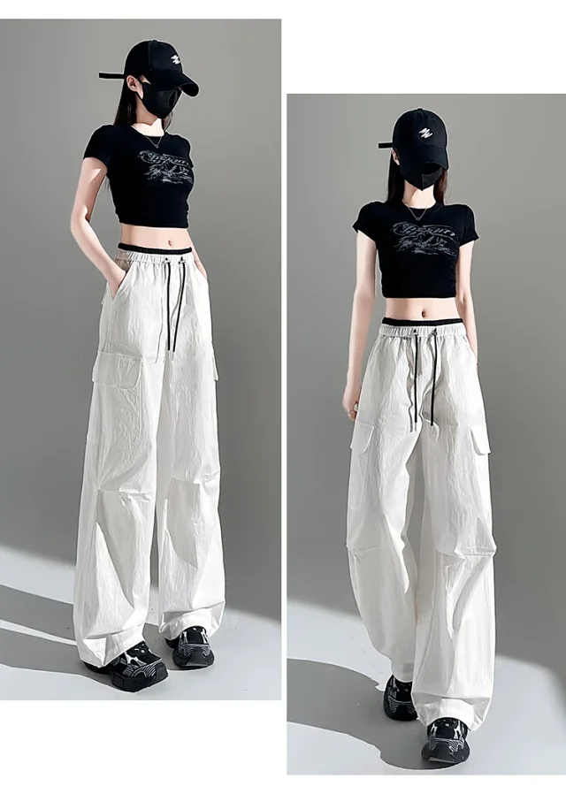 Women's 2025 Summer Thin High-waist Cargo Pants Detail