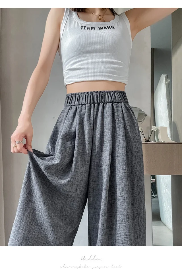 Women's 2025 Summer Linen-cotton Yamamoto Pants Detail