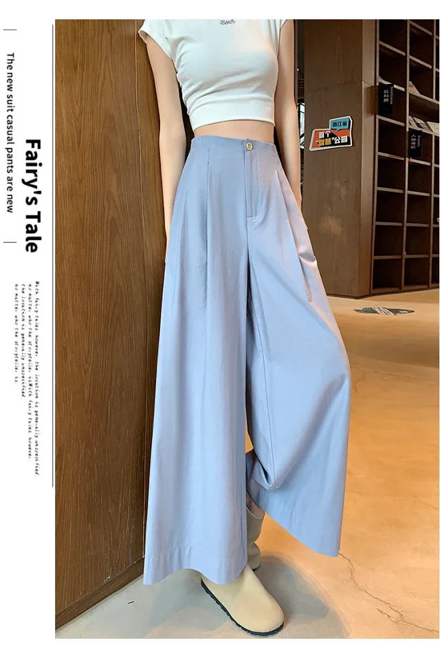 2025 Summer Tencel Wide - leg Pants for Women Detail