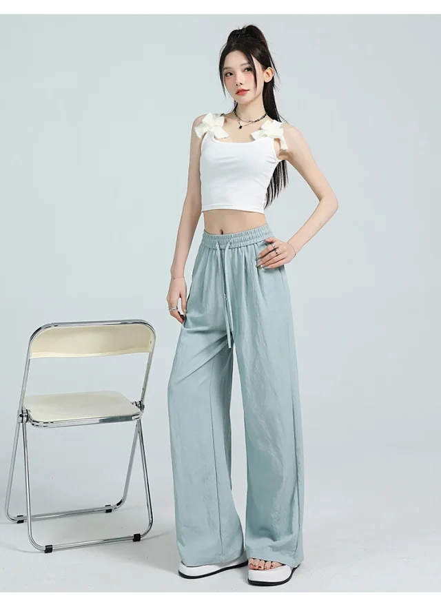 Lazy Style Ice Silk Sunscreen Yamamoto Pants Detail