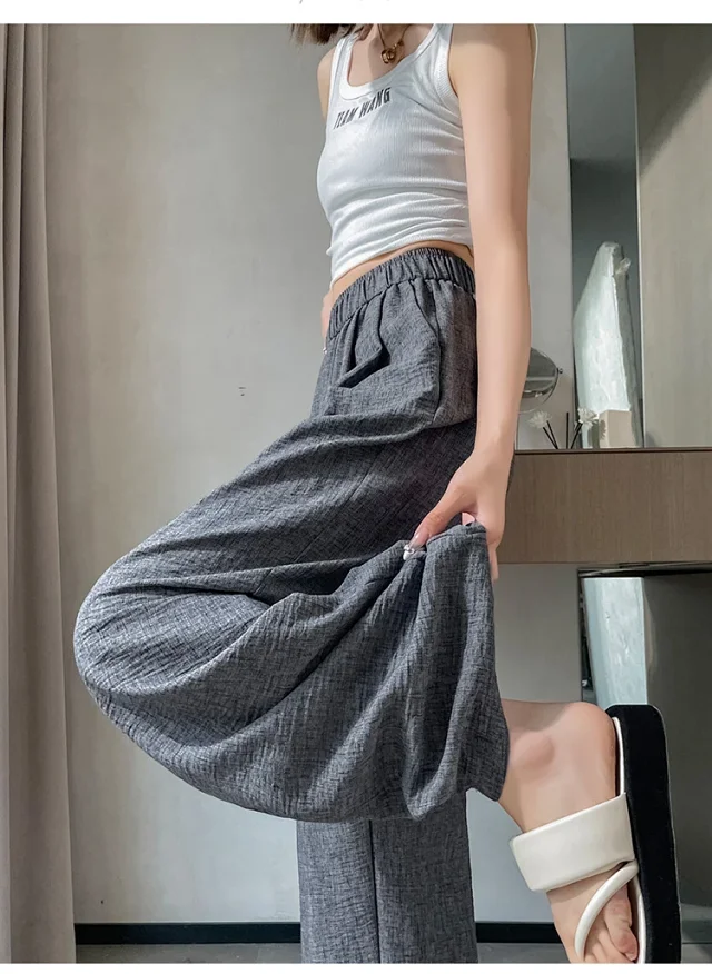 Women's 2025 Summer Linen-cotton Yamamoto Pants Detail