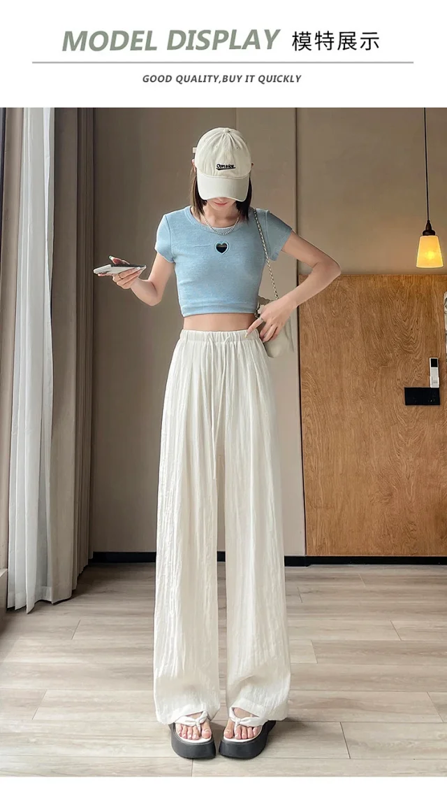 Women's Linen Wide-leg Pants Detail