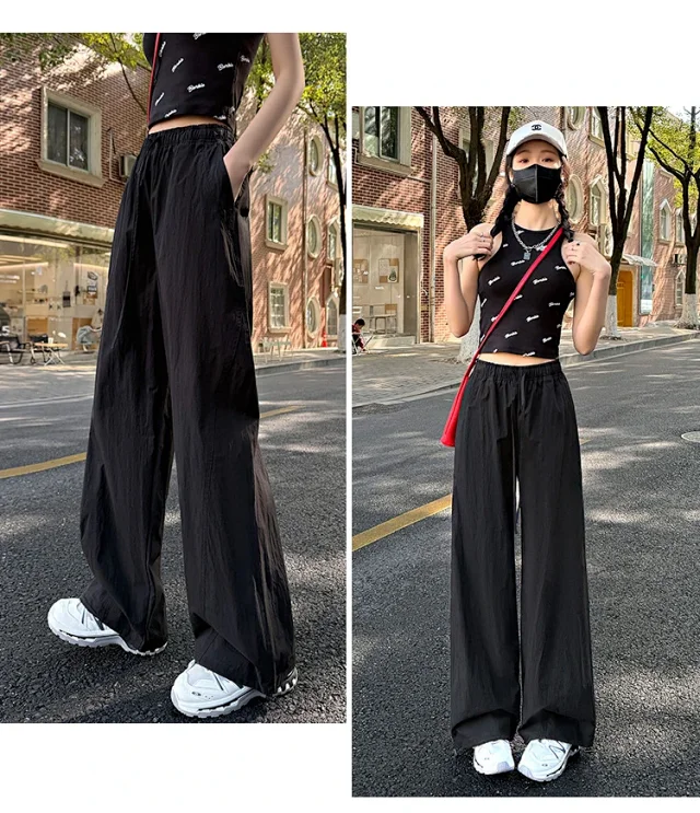 Women's Summer New Puff Straight Pants Detail