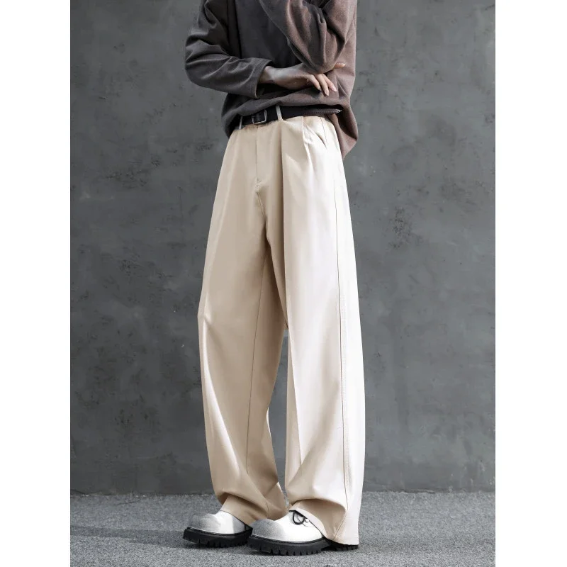Dark Gray Straight 3 - Needle Trousers for Men