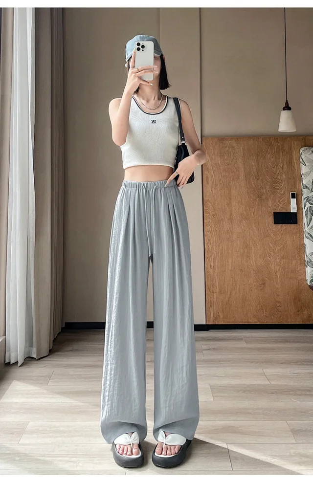 Women's Linen Wide-leg Pants Detail