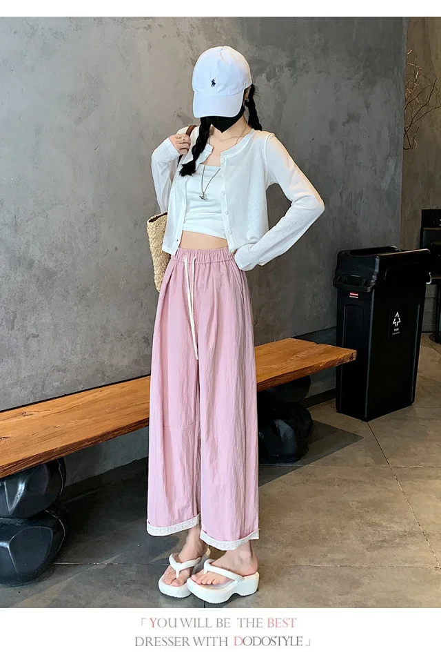 2025 Summer Lace Wide-leg Pants Detail