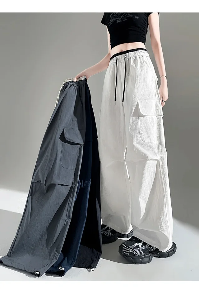 Women's 2025 Summer Thin High-waist Cargo Pants Detail
