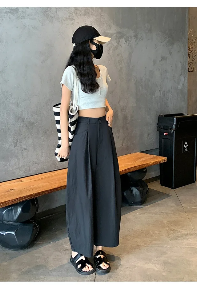 Vintage Tencel Cotton Wide-Leg Balloon Pants Detail