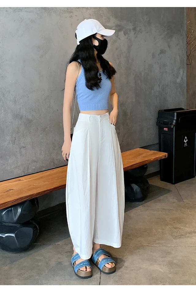 Vintage Tencel Cotton Wide-Leg Balloon Pants Detail