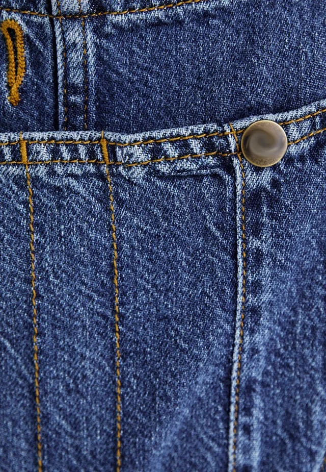 Stylish Loose Denim Overalls for Women Detail