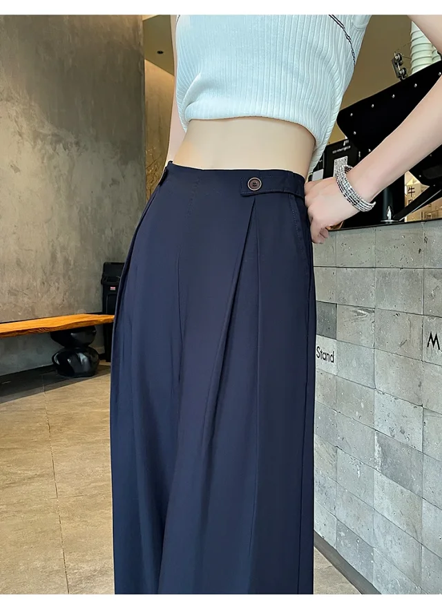 Summer Thin Tencel White Pants Detail