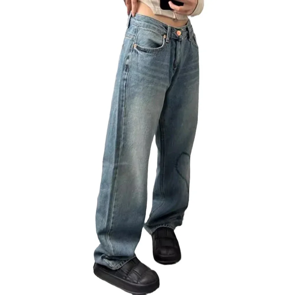 Vintage Wide - Leg Printed Jeans for Women