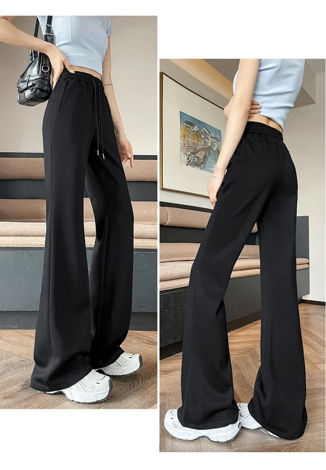 2025 Summer Ice Silk Flared Yoga Pants for Women Detail