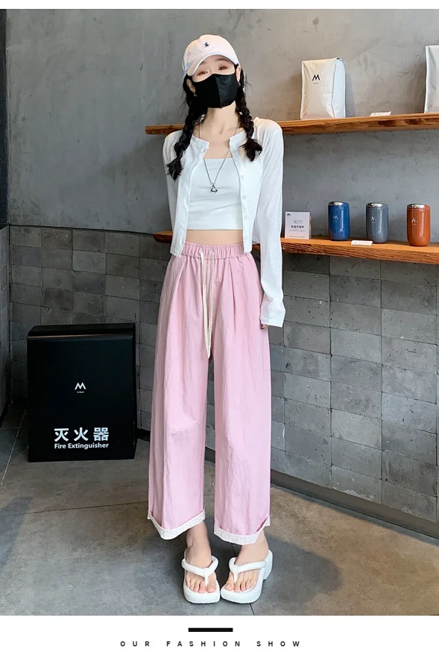 2025 Summer Lace Wide-leg Pants Detail